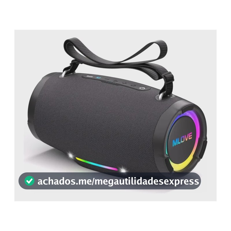 Caixa De Som Bluetooth Mlove E90 120w De Potência De Pico Preto