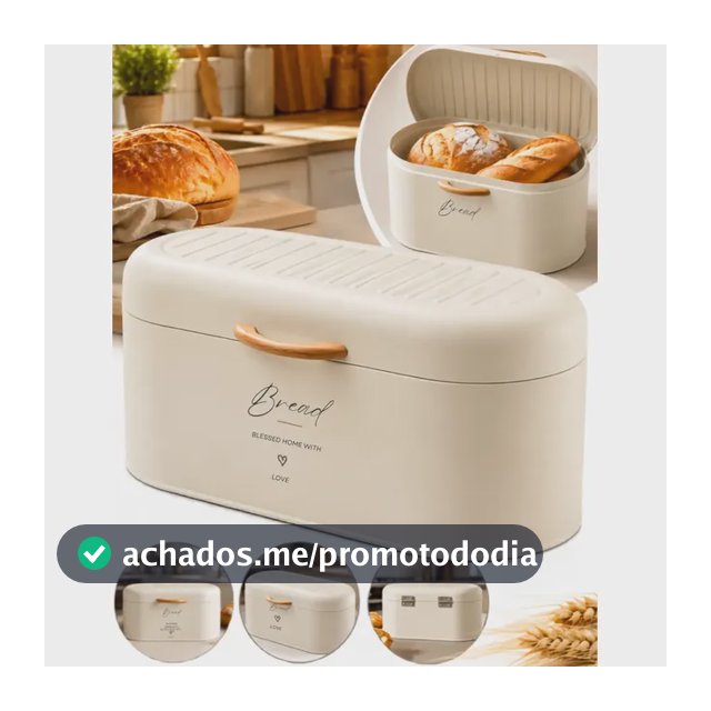 Porta Pão Metal Grande Cozinha Com Alça Bambu Tampa Organizador Grande Espaçoso Armazenamento Bolacha Biscoito Alimentos Decorativo Bolo Doces Moderno REVOLUX
