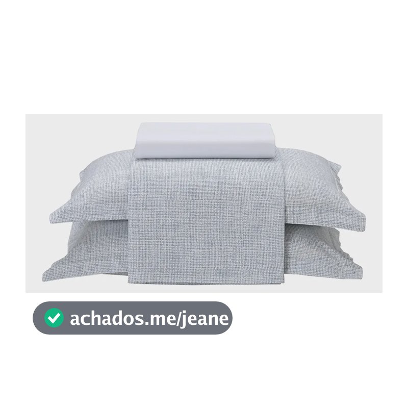 Jogo De Cama Casal 100% Algodão Percal 180 Fios Uni Döhler Cinza