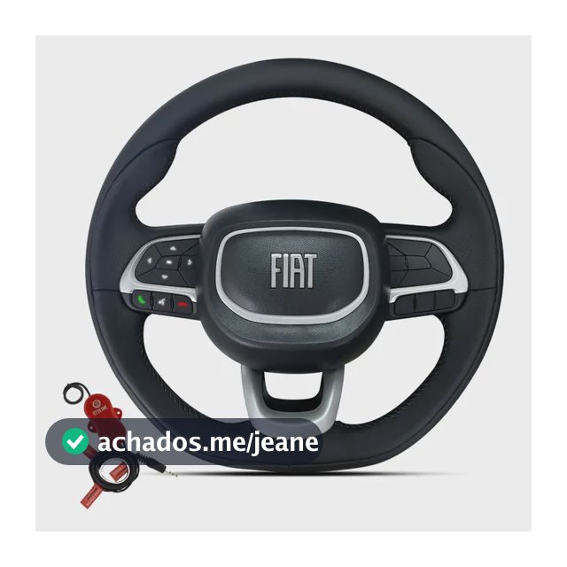 Volante Original Couro Comando Som P/ Fiat Uno Palio Stilo