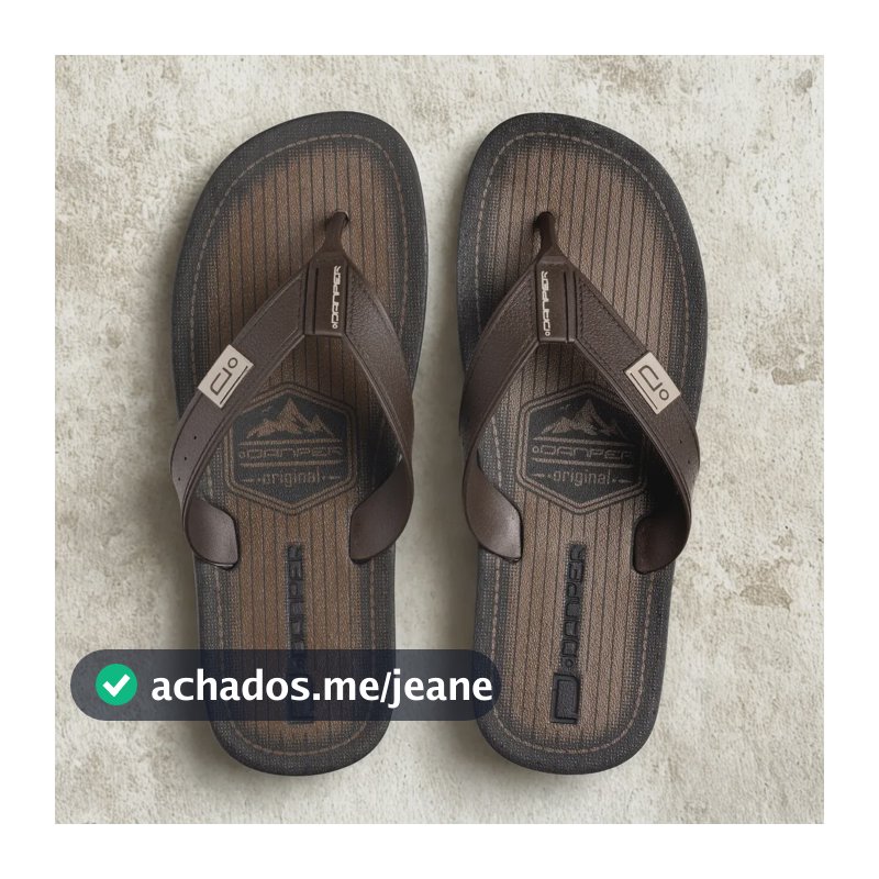 Chinelo Masculino Casual Danper Original Flexível Resistente Marrom 42 Br