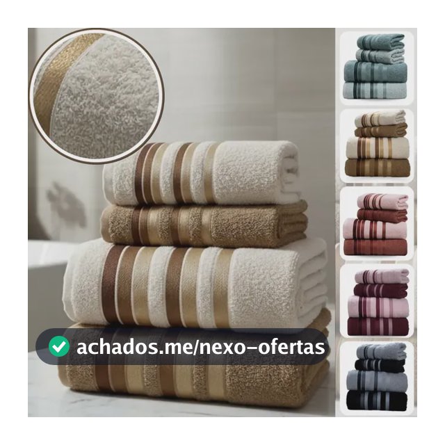 Jogo De Toalha Banho E Rosto 4 Pç 100% Algodão Macia Felpuda