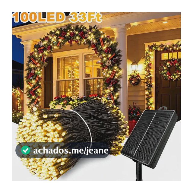 Pisca Pisca Solar 10m Luzes De Natal Externa 5v Dreamland