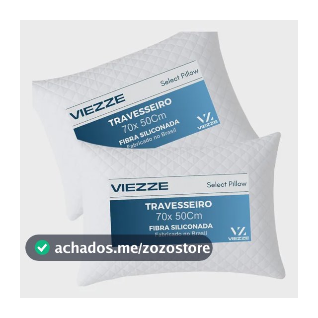 Kit 2 Travesseiros Luxo Matelado Fibra Antialérgica 70x50cm Branco