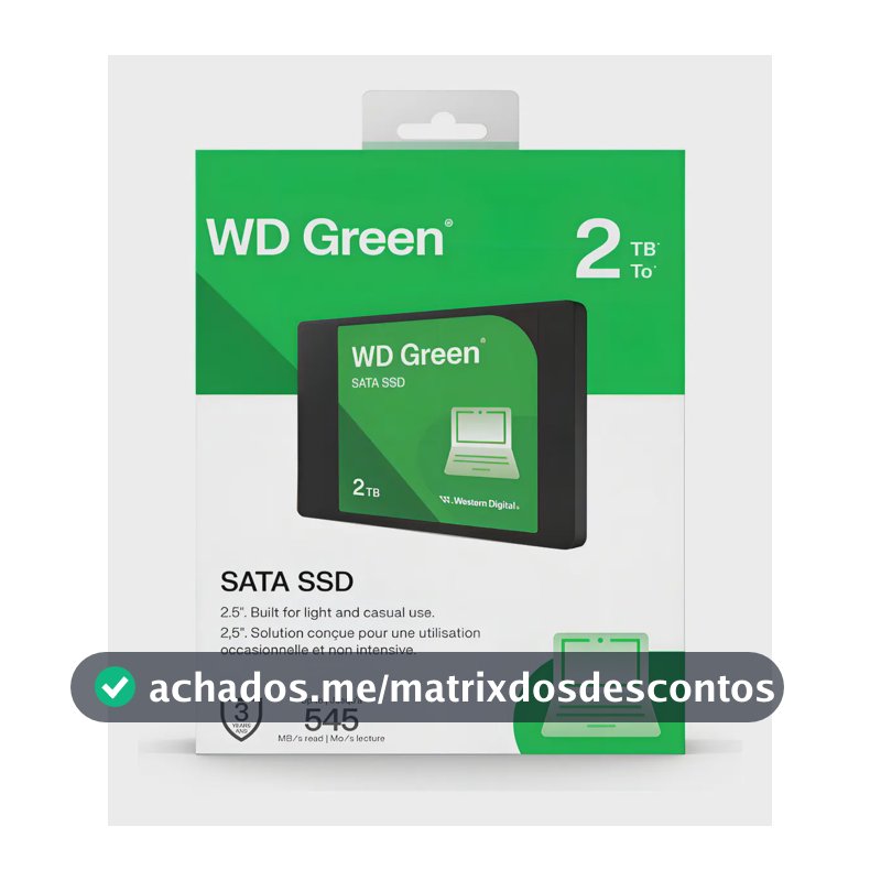 Ssd Wd Green 2.5 2tb Sata Iii 545 Mb/s - Wds200t5g0a