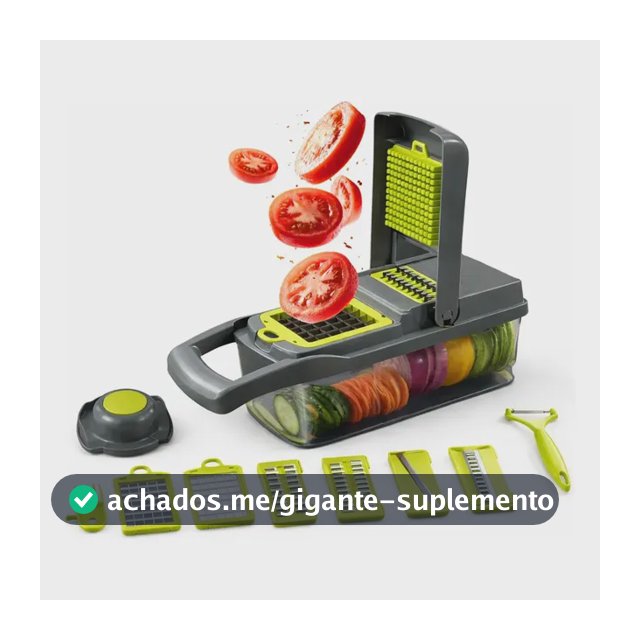 Eps-403 Cortador Fatiador E Ralador De Vegetais Multifuncional 16 Pçs Legumes E Frutas Lâmina Inox