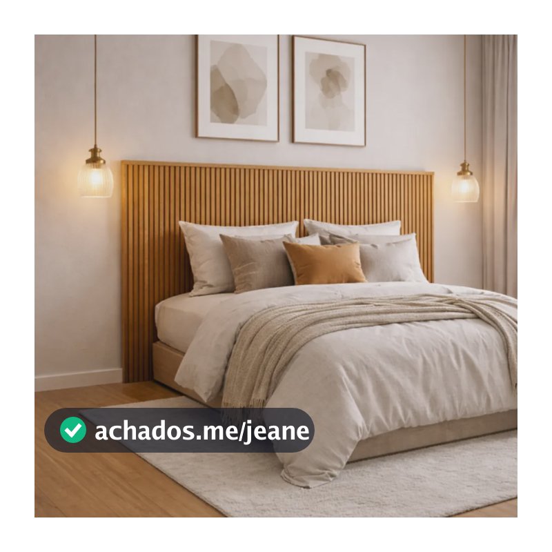 Cabeceira Painel De Cama Ripado Queen King Moderna Cinamomo