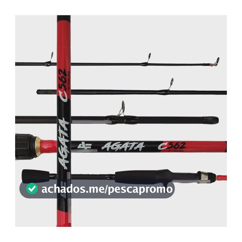 Vara Pesca Carretilha Agata Albatroz Carbono 2p 12l