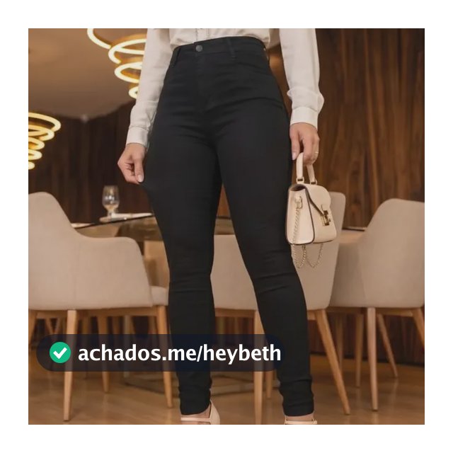 Calça Jeans Feminina Preta Cintura Alta Com Lycra Modeladora