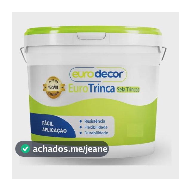 Massa Reparadora Acrílica Branco 1kg Para Trincas e Fissuras Eurodecor