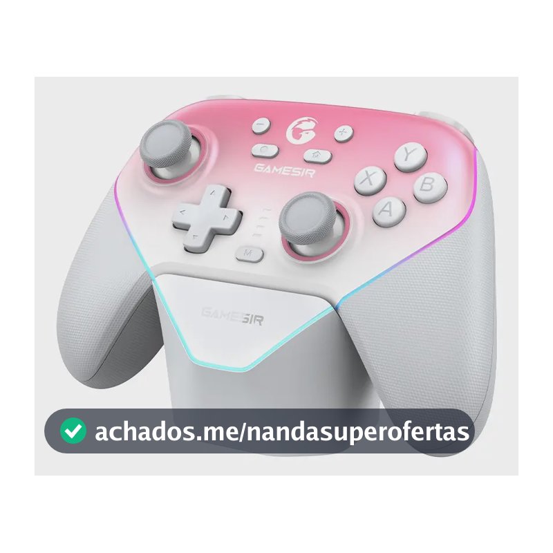 Controle Gamesir Super Nova Sem Fio Para Pc Switch Ios Android hall EfFeCt Anti Drift Rgb Rosa