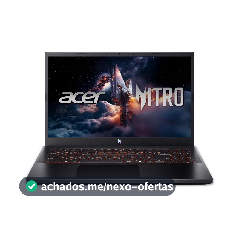 Notebook Gamer 15.6" Nitro V 15 Processador Intel Core i9 Placa de Vídeo NVIDIA GeForce RTX 4060 Memória RAM de 16GB DDR5 SSD de 512GB Tela IPS Full HD de 165Hz Windows 11