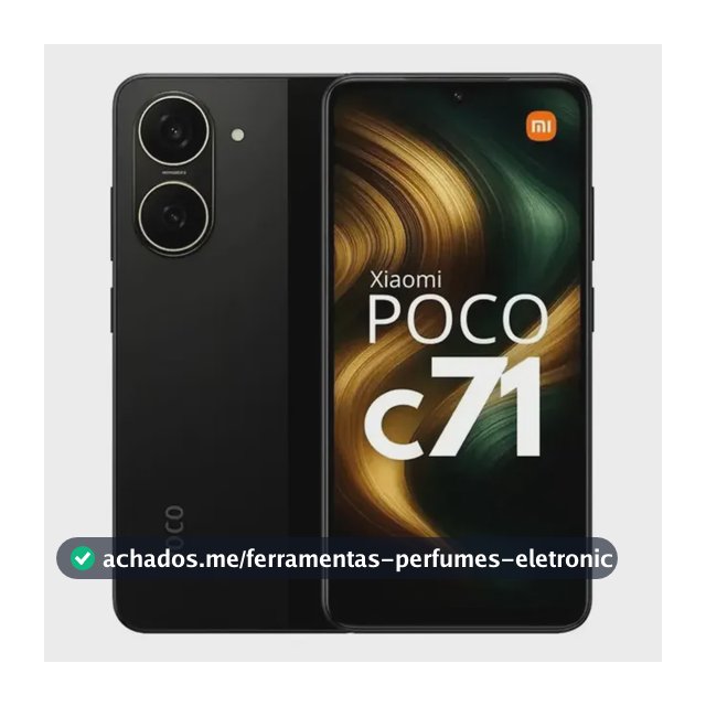 Capa Xiaomi Celular Poco C71 -  Dual Sim 128gb 4gb Ram Preto