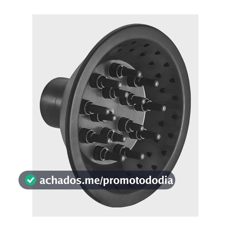 Difusor Secador Universal Taiff Para Cachos Cabelo Secadores Preto
