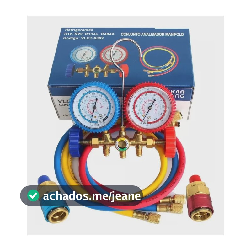 Kit Manifold Automotivo R134a Para Ar Condicionado