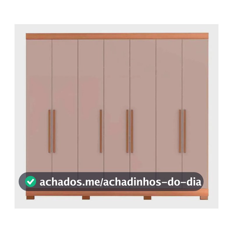 Guarda-roupa Casal Bartira Diplomata Com 7 Portas E 6 Gav Cor Avelã/Cappuccino