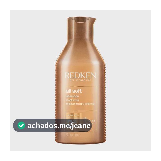 Shampoo Hidratante para Cabelos Secos e com Brilho All Soft Redken 300ml