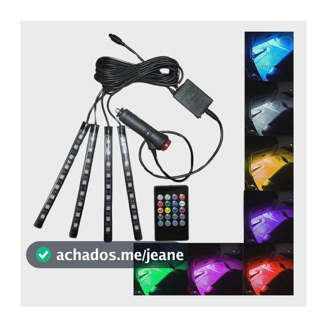 Kit Iluminacao Led Automotivo Neon Rgb Tuning Controle 12v