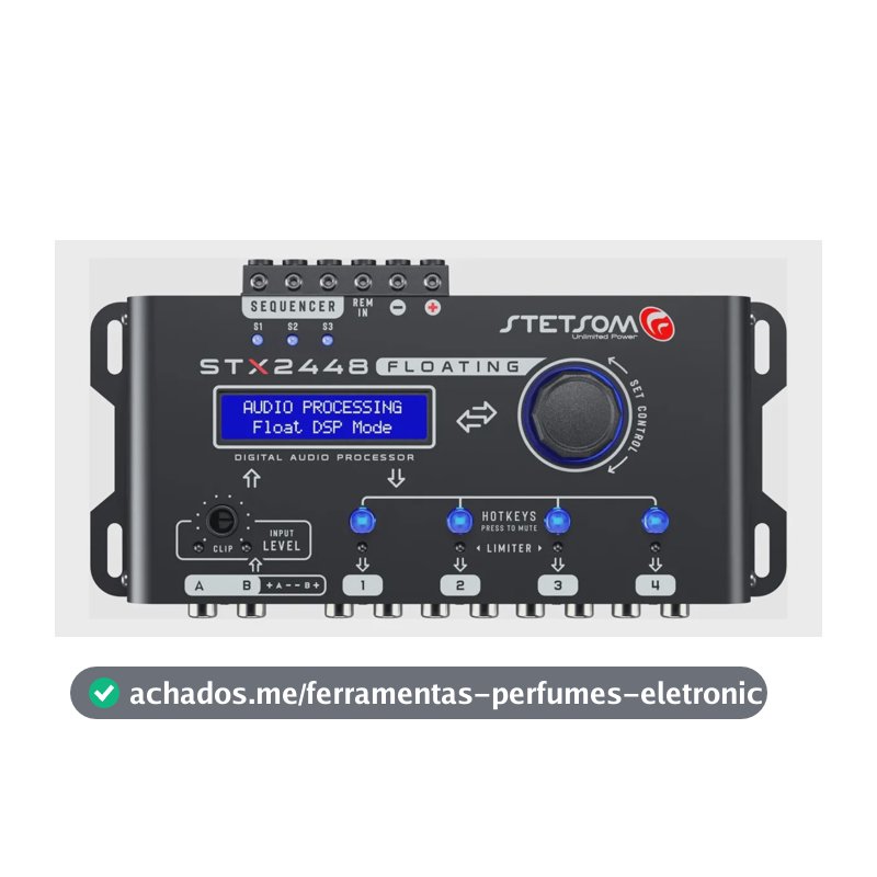 Processador Stetsom Stx2448 Floating Entrada Rca + Fio Top Preto