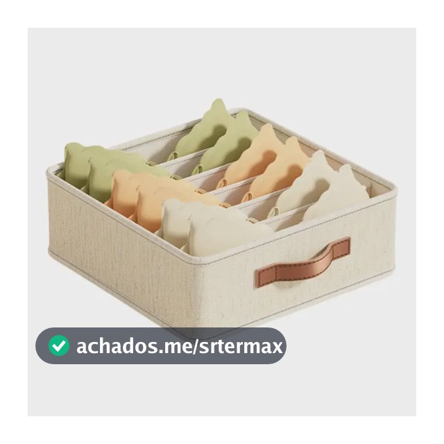 Organizador Gaveta Colmeia 6 Divisórias Calcinha Meia Cueca Off White