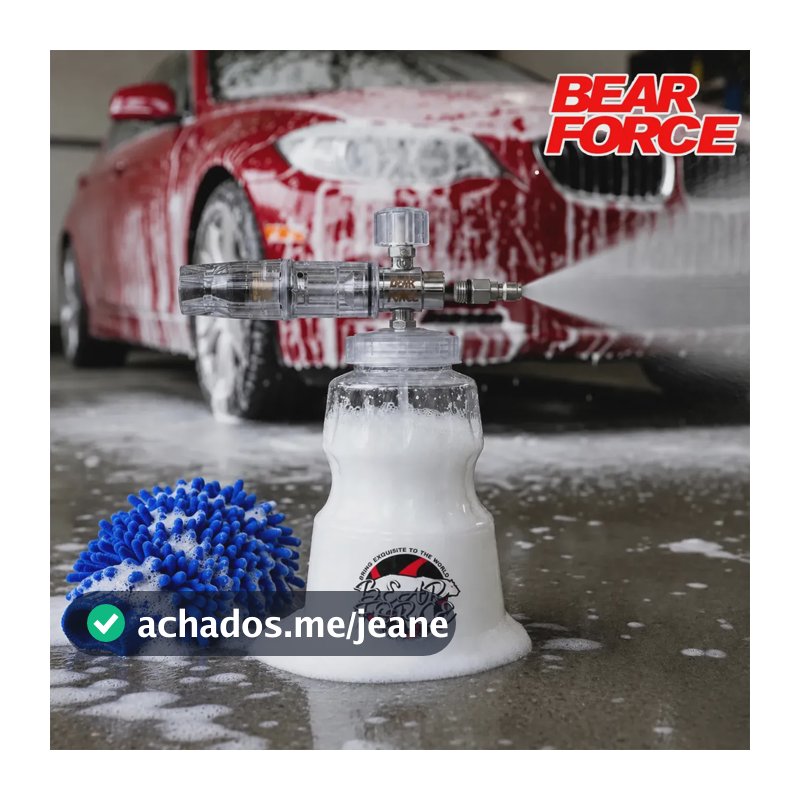 Snow Foam Canhão De Espuma Expansiva Pulverizador Aplicador 1L Universal Com Engate Rápido 1/4 Para Lavadora WAP Karcher Vonder Alta Pressão e Mangueiras