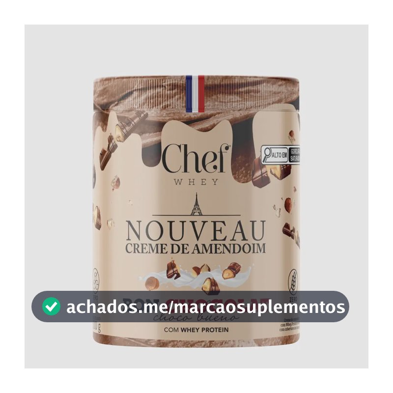 Pasta De Amendoim Premium com Whey Protein Sabor Choco Bueno 600g - Chef Whey