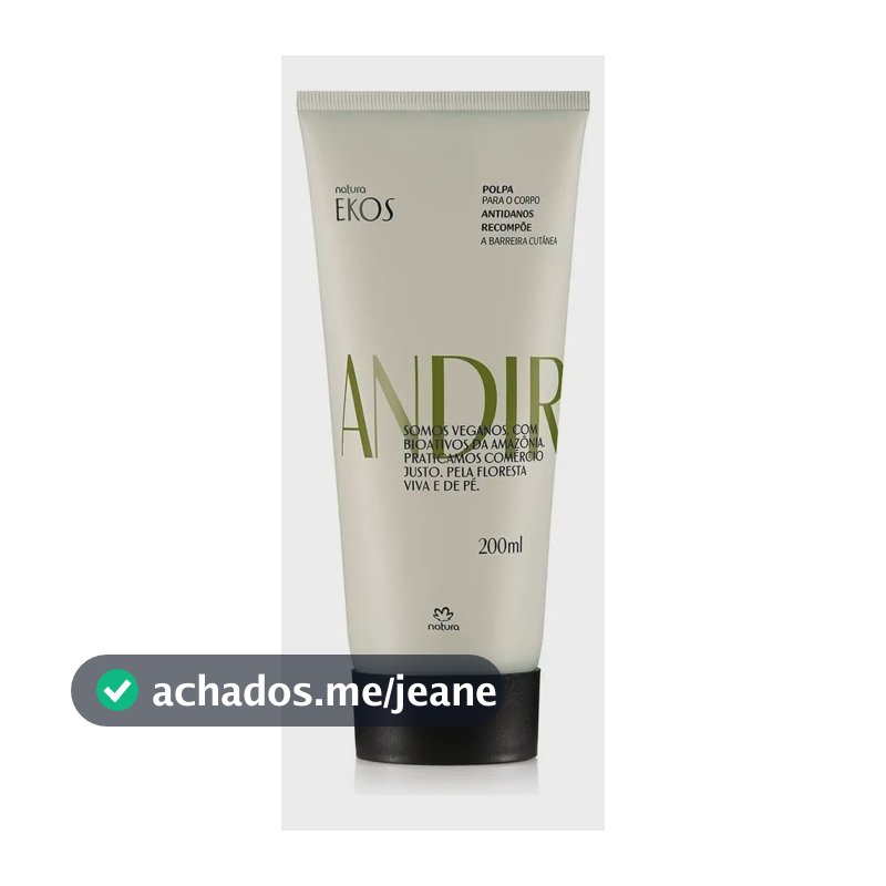 Creme Para Corpo Natura Ekos De 200ml/200g Andiroba
