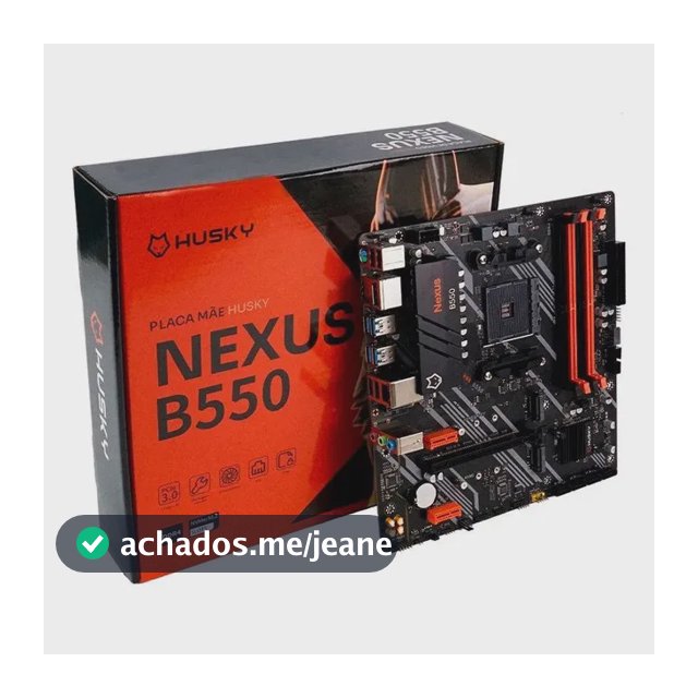 Placa-mãe Husky Nexus B550 Micro-atx M.2 Nvme Ddr4 64gb Preto