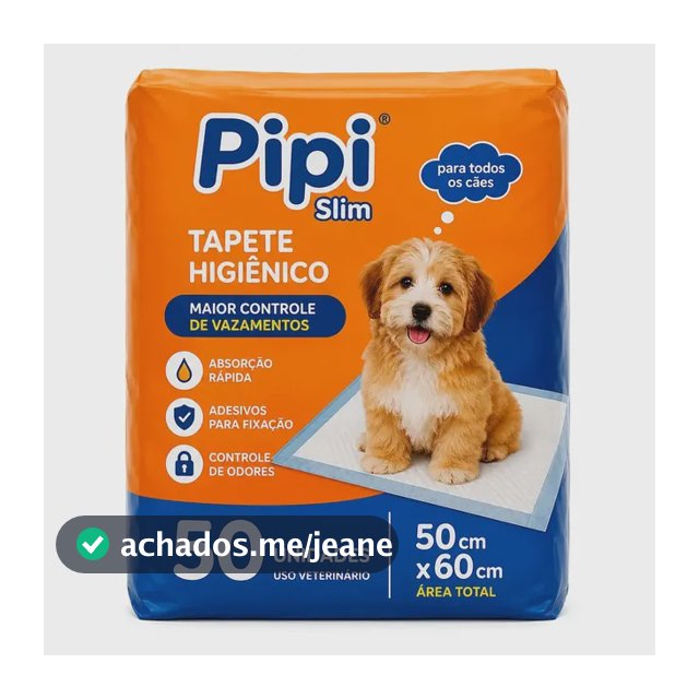 Tapete Higiênico para Cães Gatos Pets Manta Absorvente 50 Unidades 50x60 cm Absorção Rápida PawSoft Premium