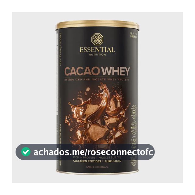 Cacao Whey Protein Isolado e Hidrolisado 420g Essential Nutrition