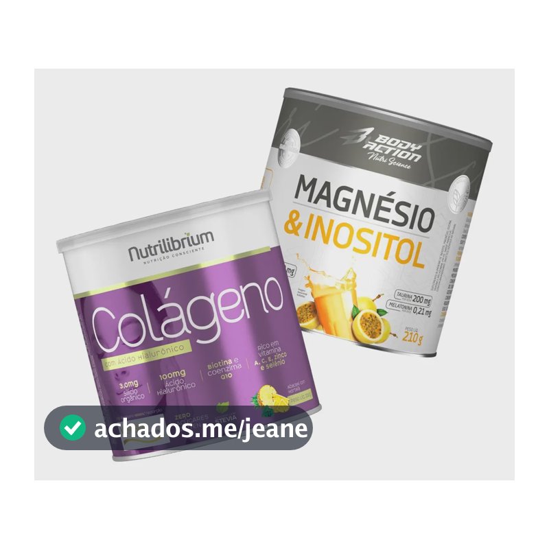 Colágeno Nutrilibrium Tradicional em pó sabor Abacaxi com hortelã x 200g 2 un