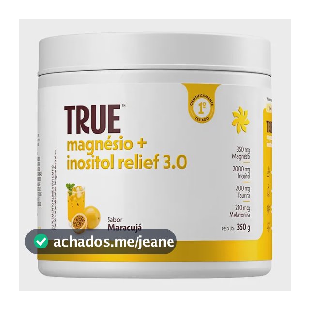 Magnésio Bisglicinato Inositol 3.0 350g True Source Taurina