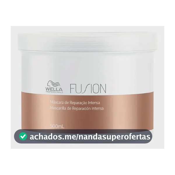 Máscara Wella Fusion Reconstrutora 500ml Cabelo Forte e Revitalizado