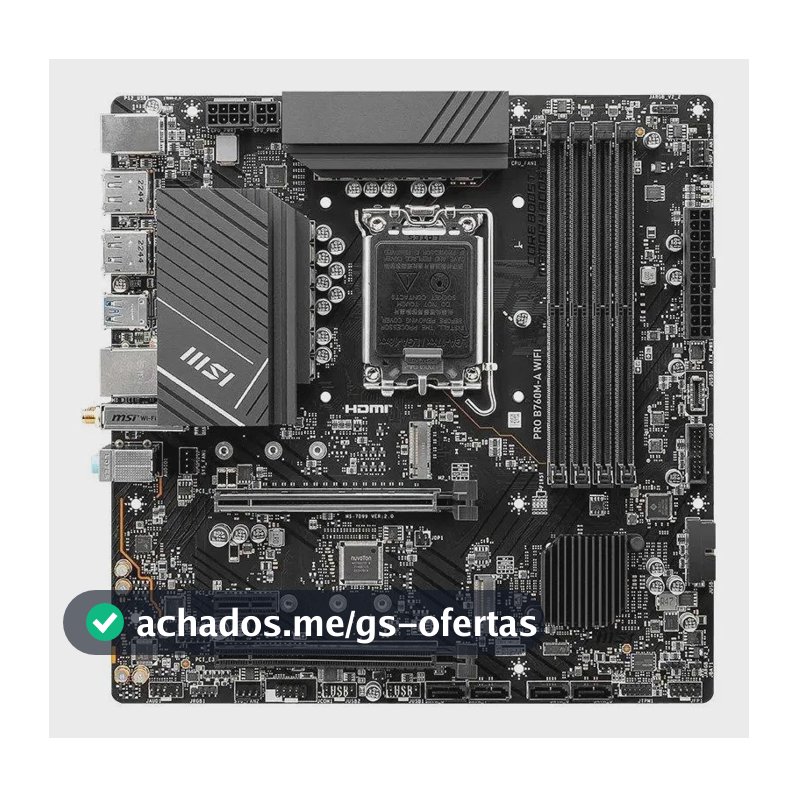 Placa-mãe Msi Pro B760m-a Wifi Lga 1700 Micro-atx Ddr5