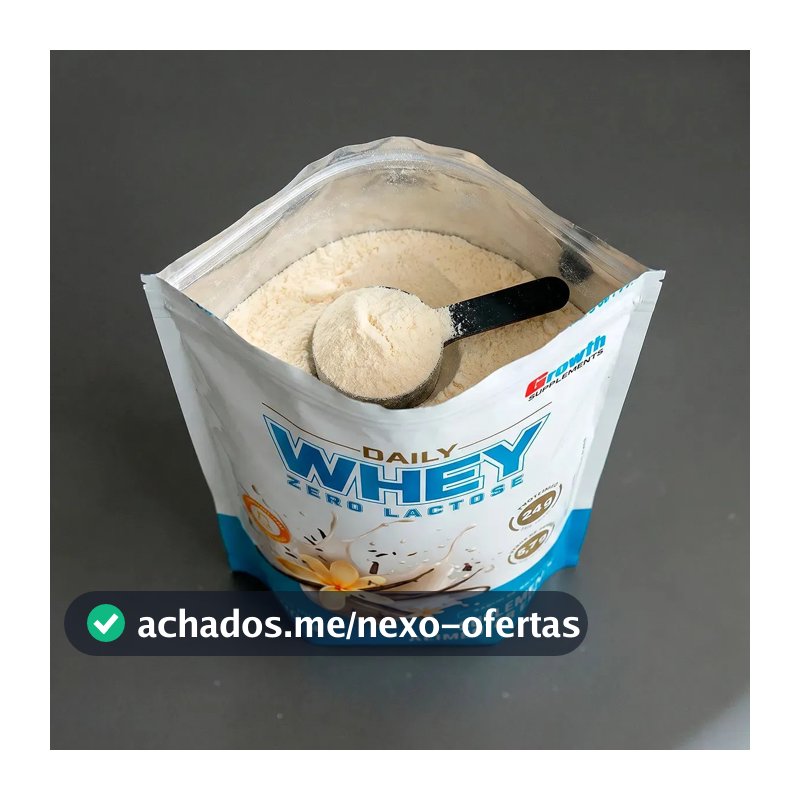 Daily Whey Protein Zero Lactose 800g Growth Supplements Baunilha