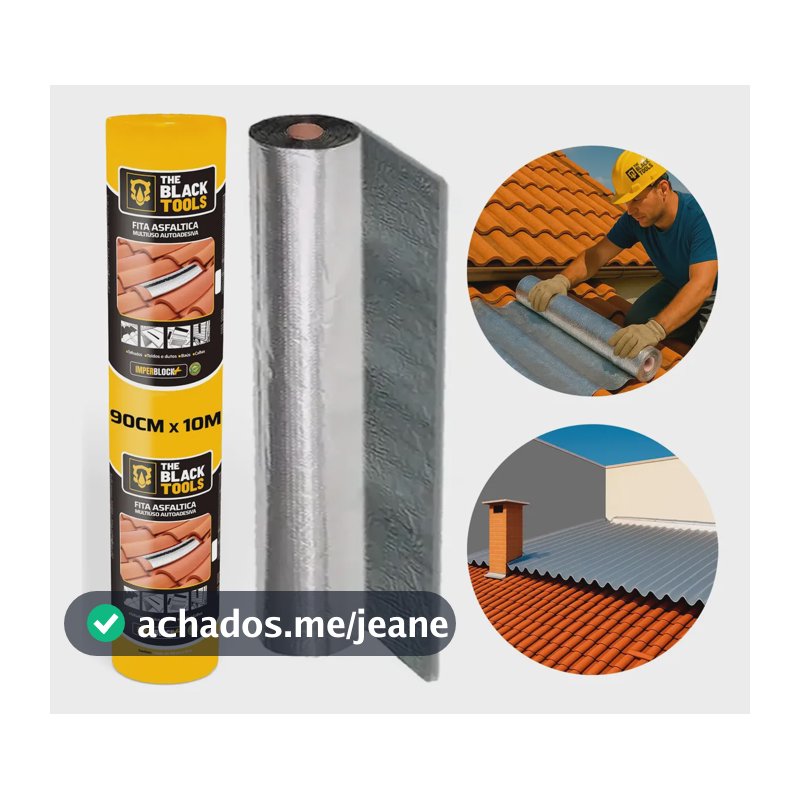 Manta Asfaltica Aluminizada Auto Adesiva 90cmx10m Dryko Neto