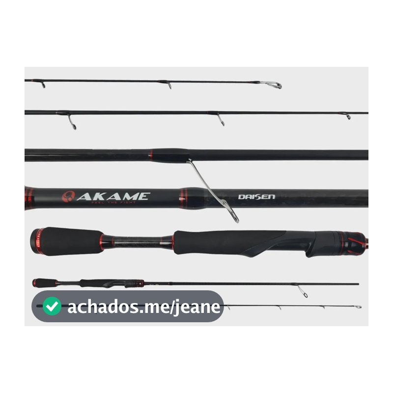 Vara Molinete Daisen Akame By Fabio Baca 1,80m 10-20lbs 2pts Preta