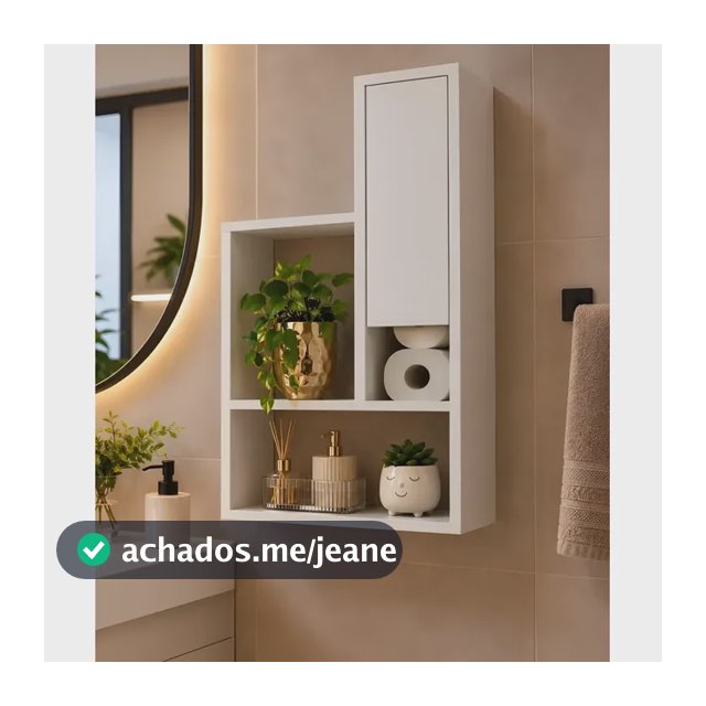 Armário Banheiro Planomia Móveis Nichos - Decoração Branco