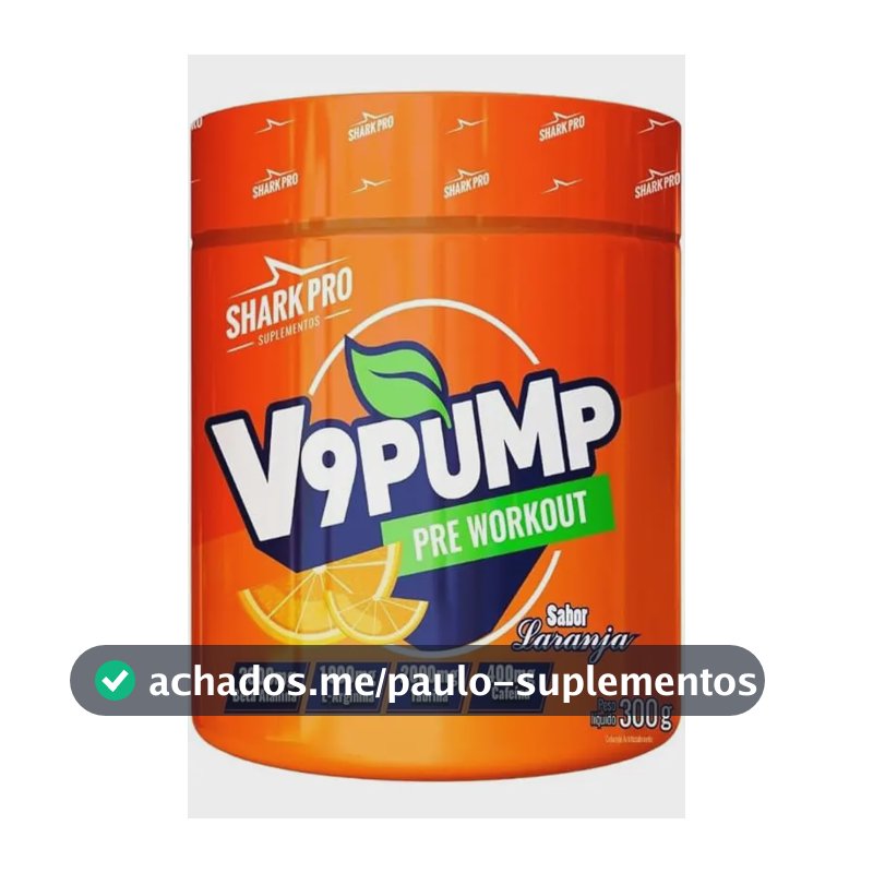 Suplemento em pó Shark Pro Techfun V9 Pump sabor Refrigerante de laranja x 300g
