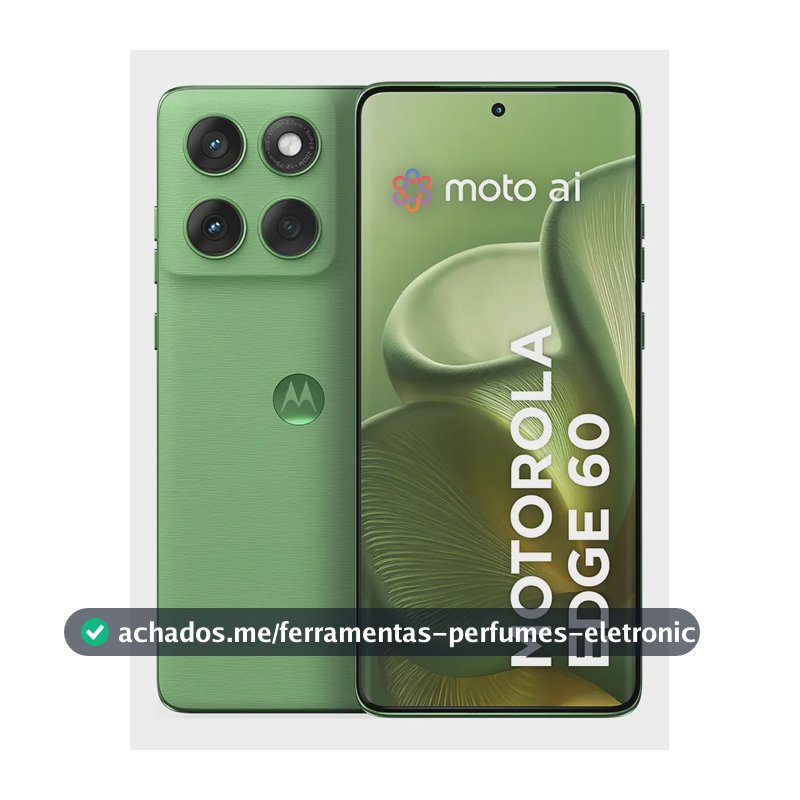 Smartphone Motorola Edge 60 5g - 512gb 12gb Ram+12gb Ram Boost, Tela Quad-curve Moto Ai 50mp Sony Camera Ultrarresistencia Militar Ip68 + Ip69 - Verde