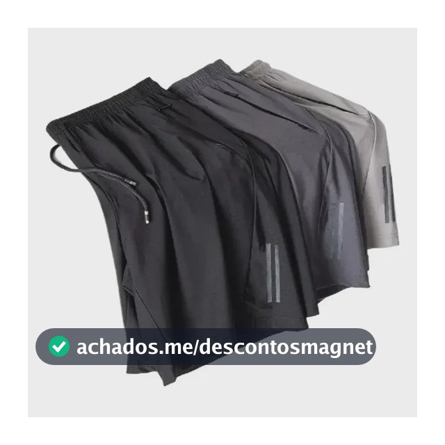 Kit 3 Bermuda Masculina Importada Seda  Secagem Rápida