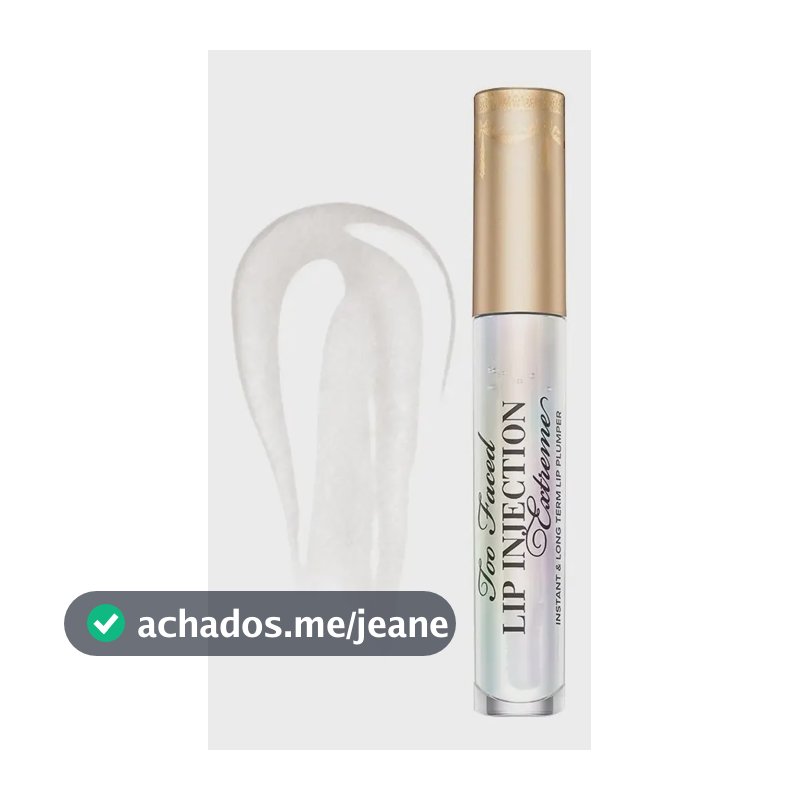 Brilho Labial Too Faced Lip Injection Extreme Gel Volumizador, com Ácido Hialurônico