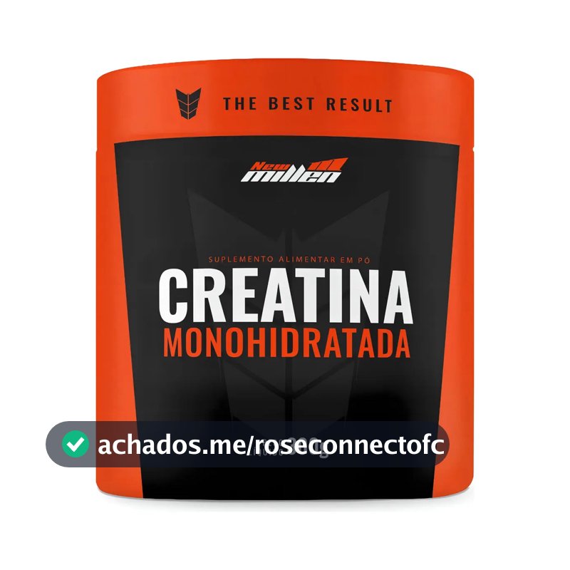 New Millen Creatina Monohidratada Pote 300gr Sabor Sem sabor