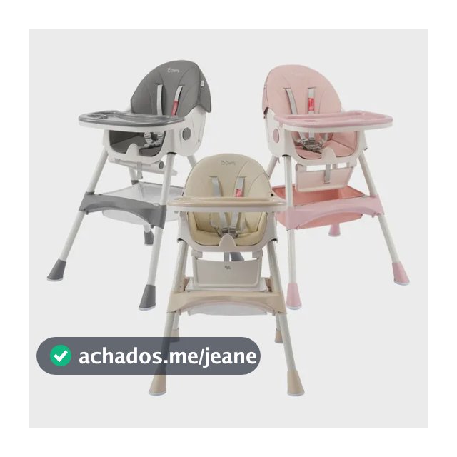 Cadeira Refeição Bebê Reclinável 3 Posições Cherry Maxi Baby Liso Rosa