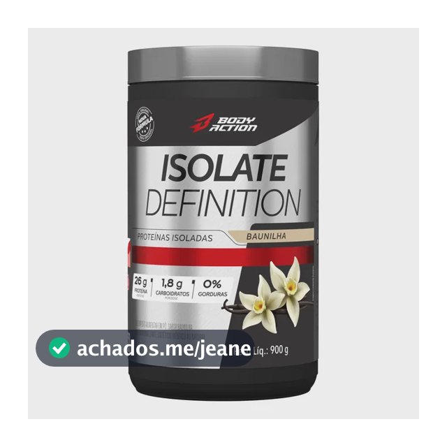 Proteína Bodyaction Tradicional Isolate Definition em pó sabor Baunilha x 900g