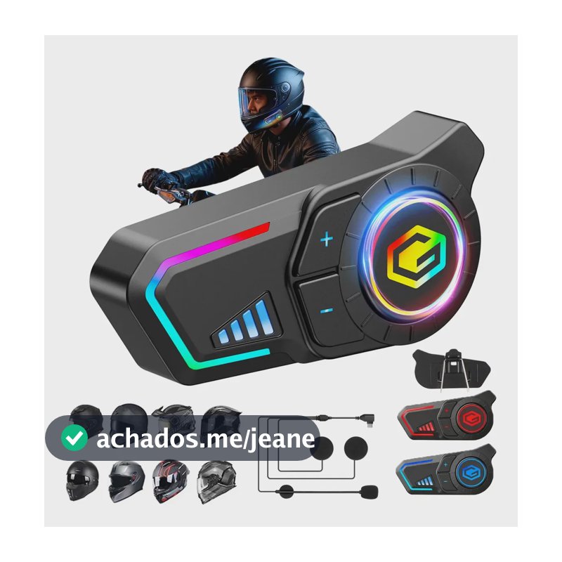 Ntercomunicador Capacete Bluetooth 1000mah Moto Alta Musica