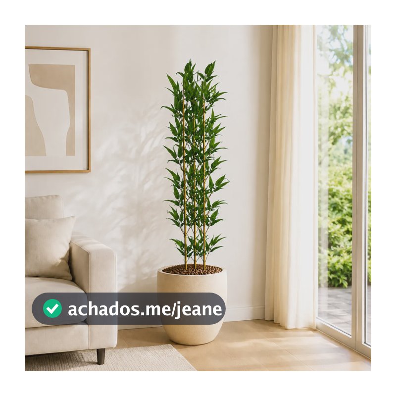 Bambu Da Sorte Artificial 2 Metros Grande Sem Vaso Decor Verde