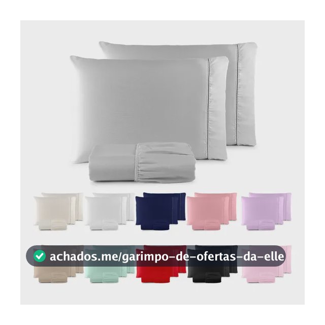 Jogo De Lençol 400 Fios Ponto Palito Cama Queen 3 Pçs Saldão
