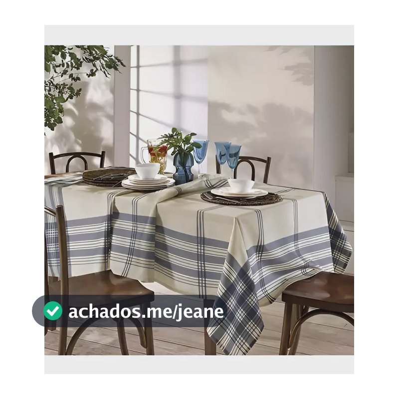 Toalha De Mesa Dohler Retangular 6 Lugares 1,40x2,10m Luna Azul