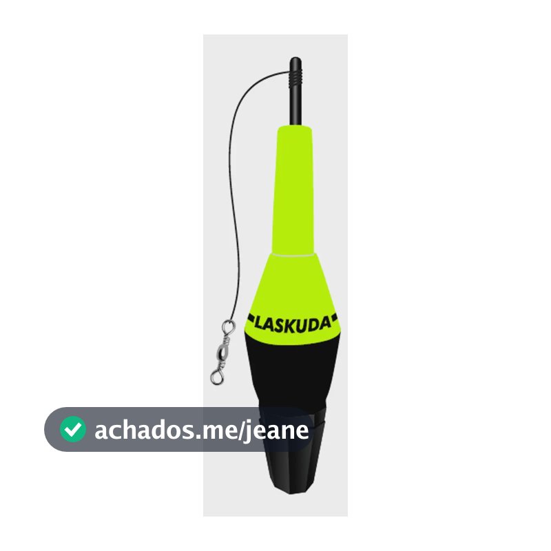 Boia de Pesca Torpedo Laskuda Jrpesca 70g, Amarelo para Superfície